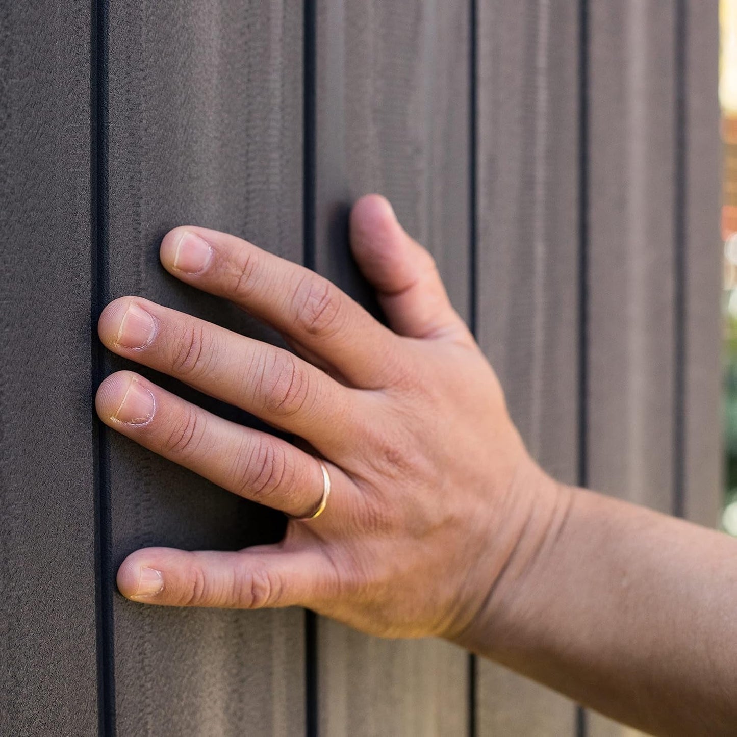 Darwin Outdoor Apex Single Door Garden Storage Shed 6 X 4Ft Grey Wood Look and Feel | Fade Free | All Weather Resistant