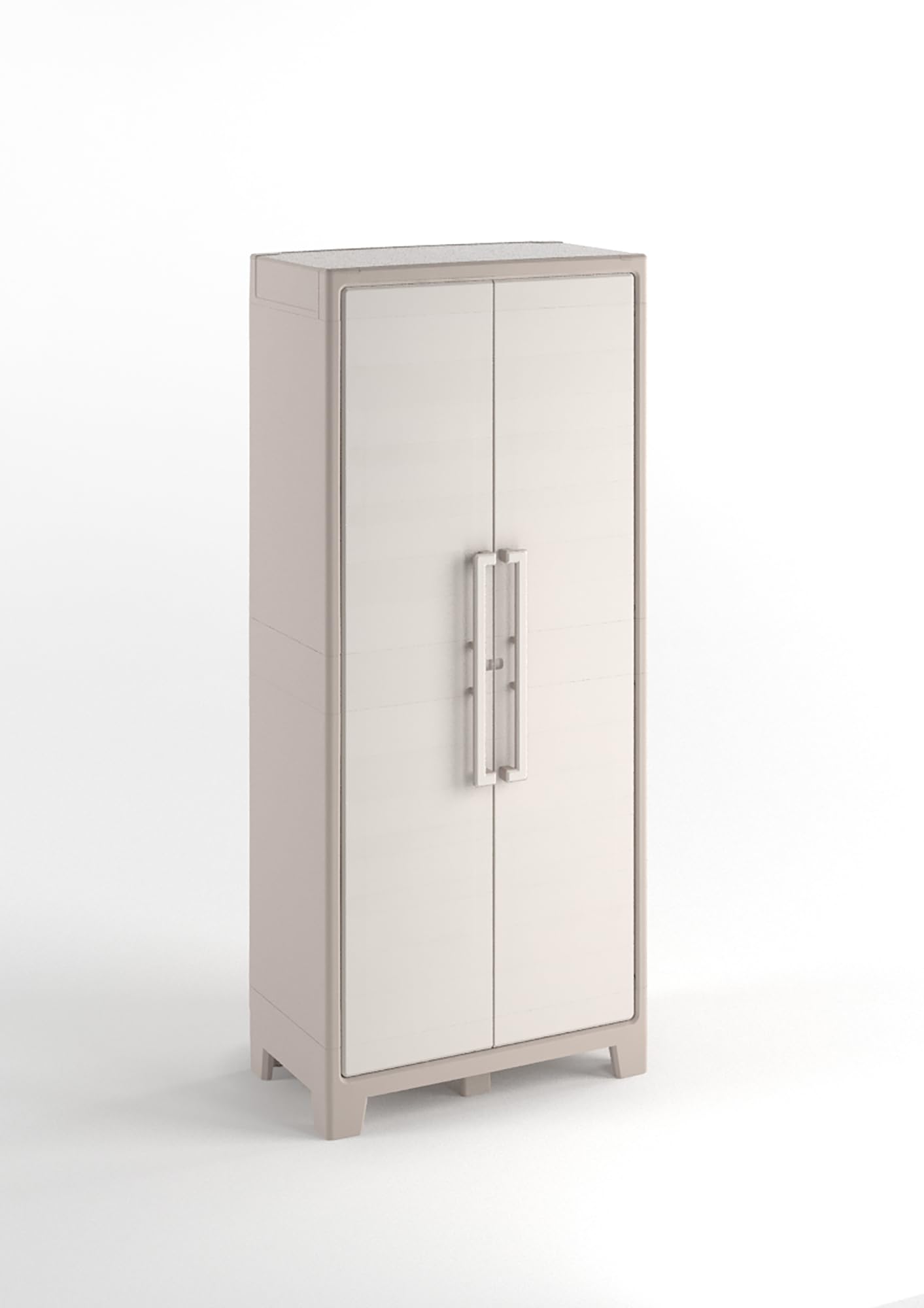 Keter Gulliver High Indoor Garage Utility Multi Purpose Cabinet - Beige/Sand