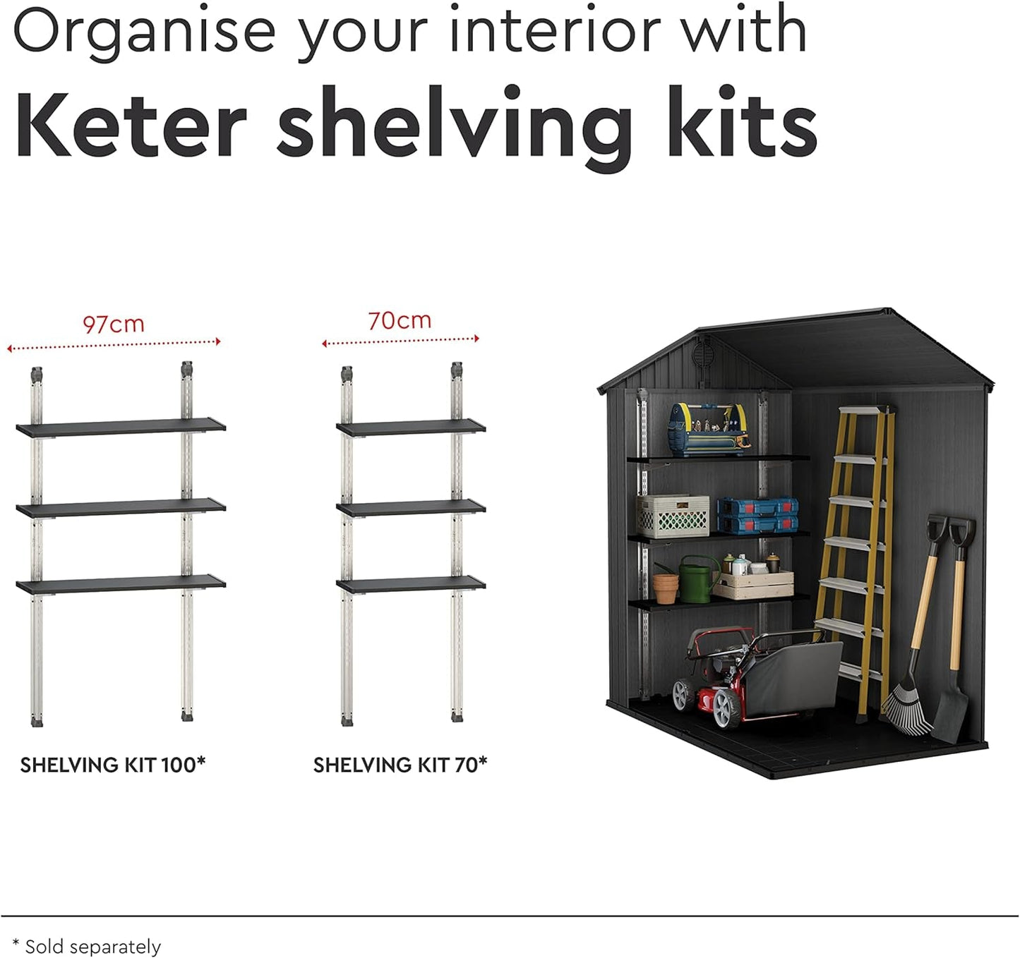 Darwin Outdoor Apex Single Door Garden Storage Shed 6 X 4Ft Grey Wood Look and Feel | Fade Free | All Weather Resistant
