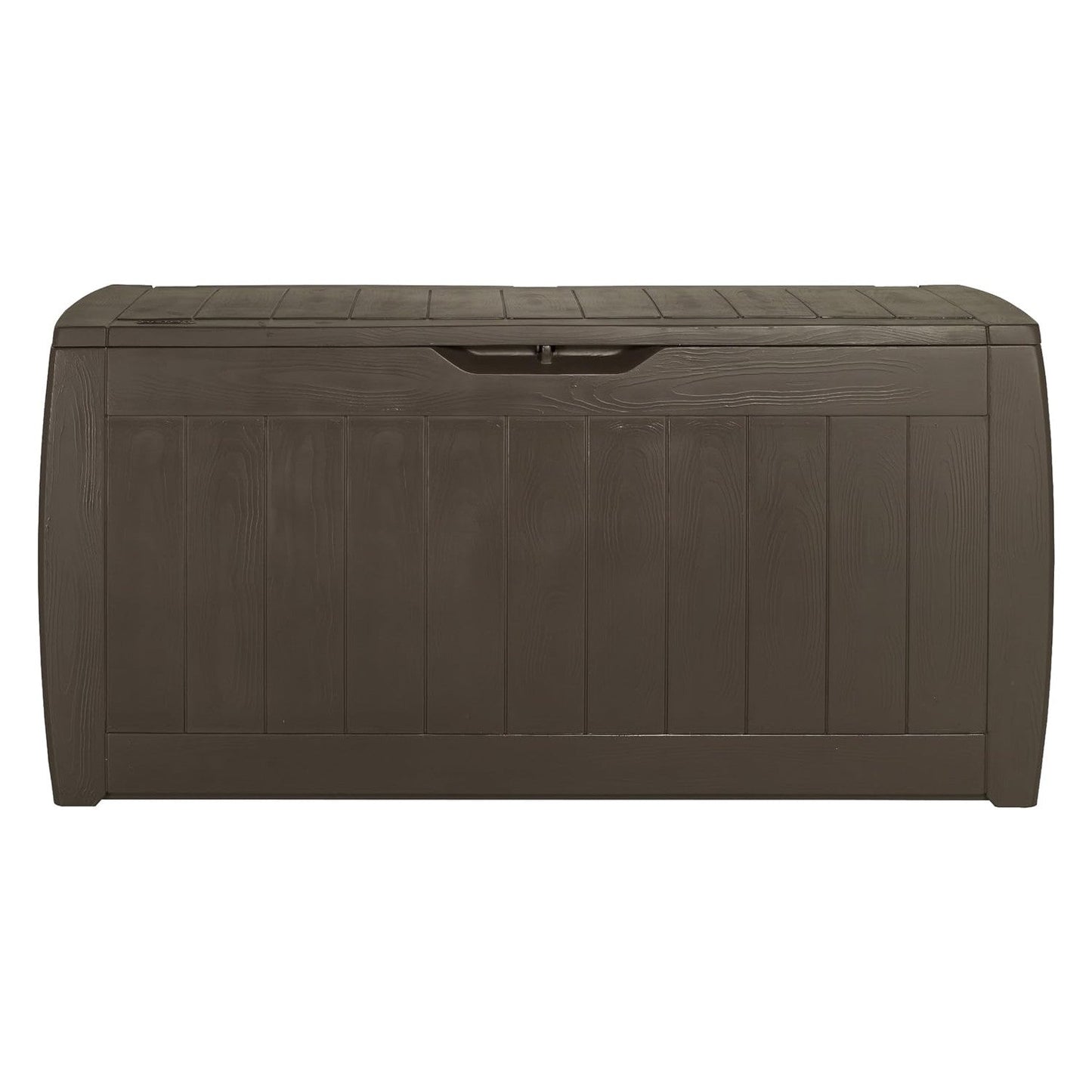 Keter 223949 270L Keter Garden Storage Deck Box Hollywood Outdoor Plastic Wood Design Sturdy Weatherproof Brown