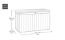 Darwin 662L Storage Box - Grey